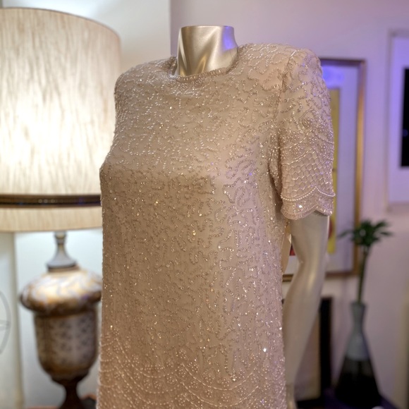 New Brilliante BY JA Dress 100% Silk Size Small Retro Vintage Inspired - Picture 10 of 12